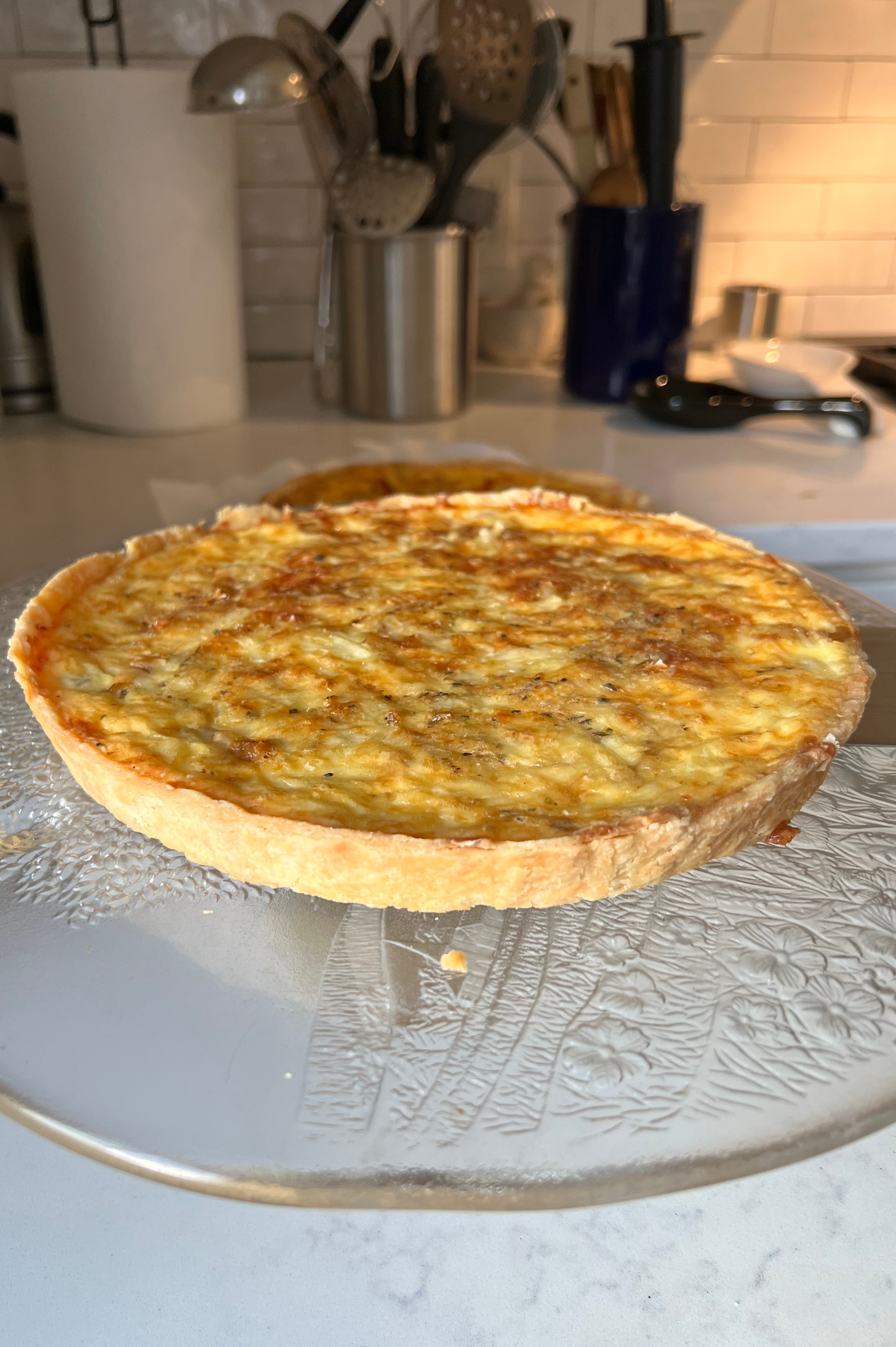 Blue cheese, gruyere and cheddar Quiche image 0